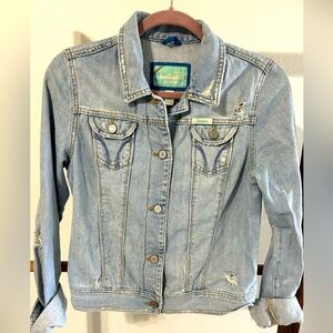 Hollister Blue Denim Jean Jacket Size Large